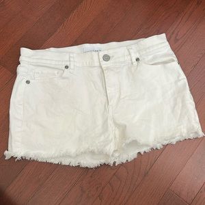 🤍Women’s LOFT White Frayed Shorts
